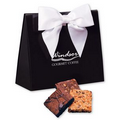 Gourmet Brownies in Black & White Triangular Gift Box